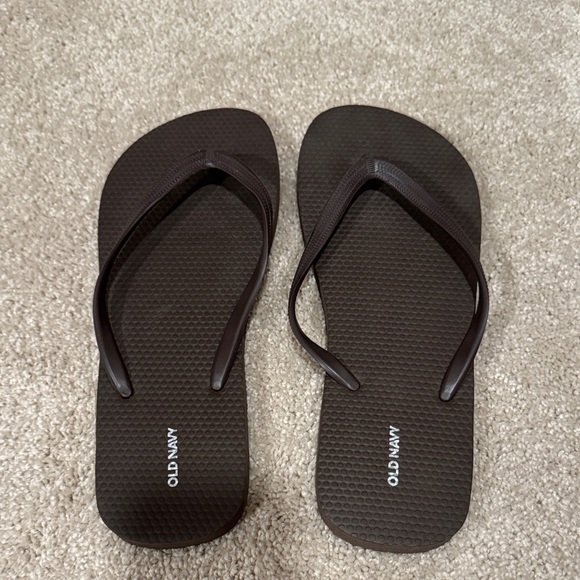 Old Navy Shoes - Old Navy Dark Brown Flip Flops